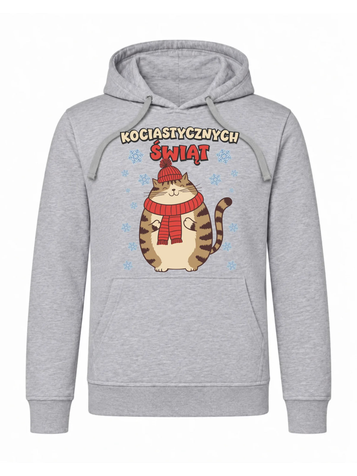 Bluza męska z kapturem świąteczna - prezent na święta - Kociastycznych świąt BN154