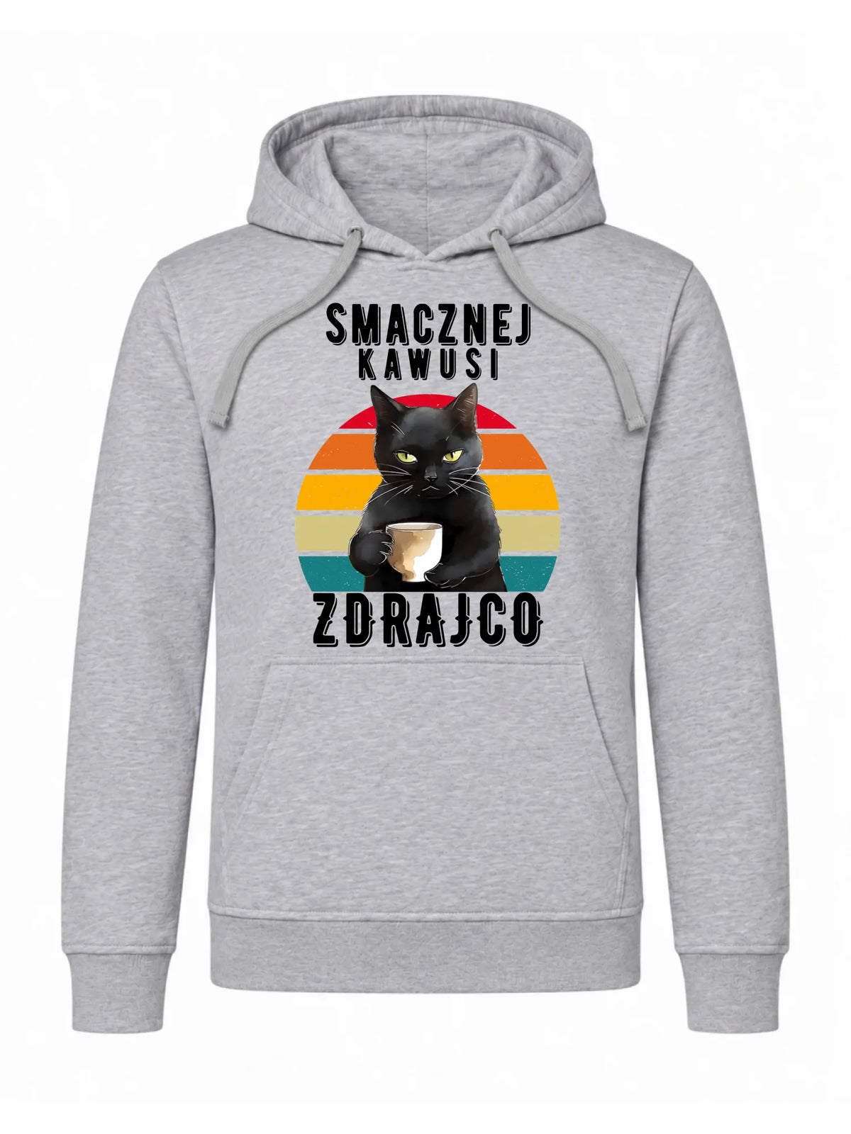 Bluza męska z kapturem na odejście z pracy - Smacznej kawusi Zdrajco
