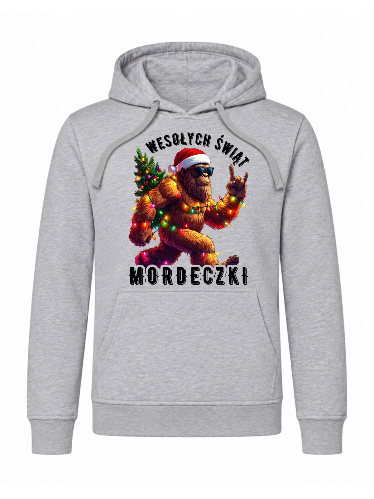 Bluza męska z kapturem świąteczna - prezent na święta - Yeti Wesołych Świąt mordeczki BN152