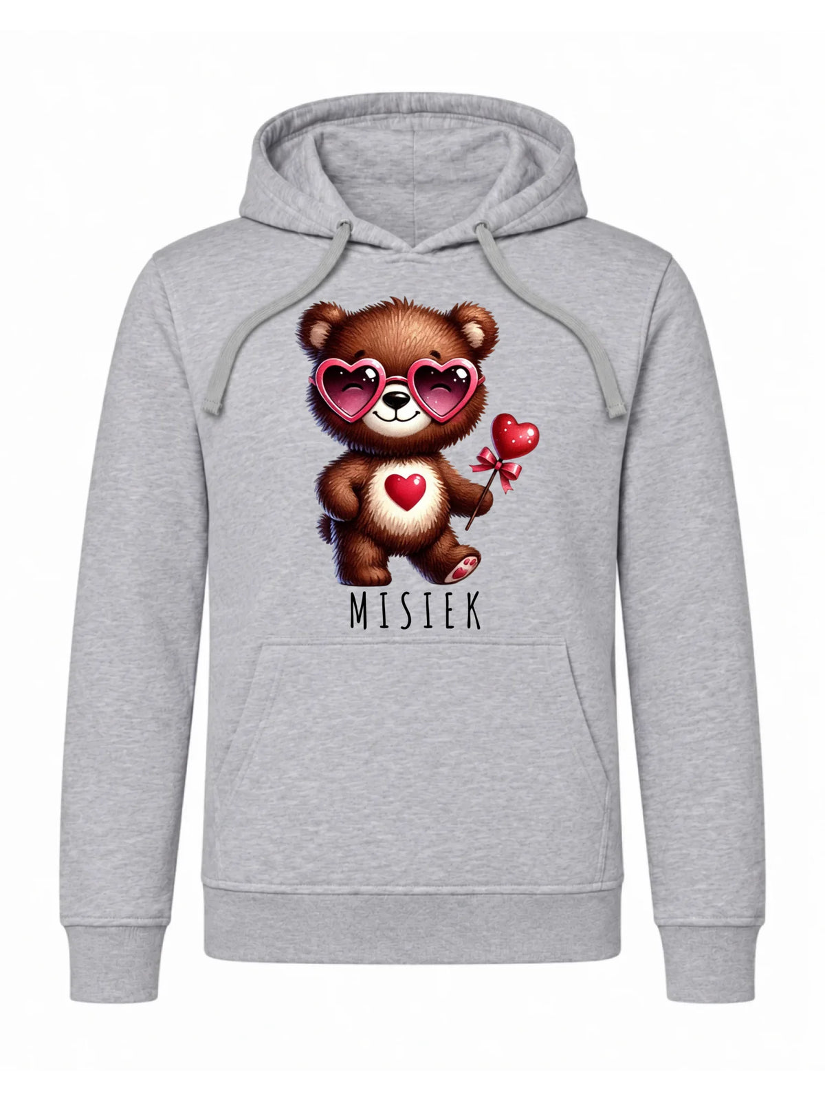 Bluza męska z kapturem - Misiek z sercem W34