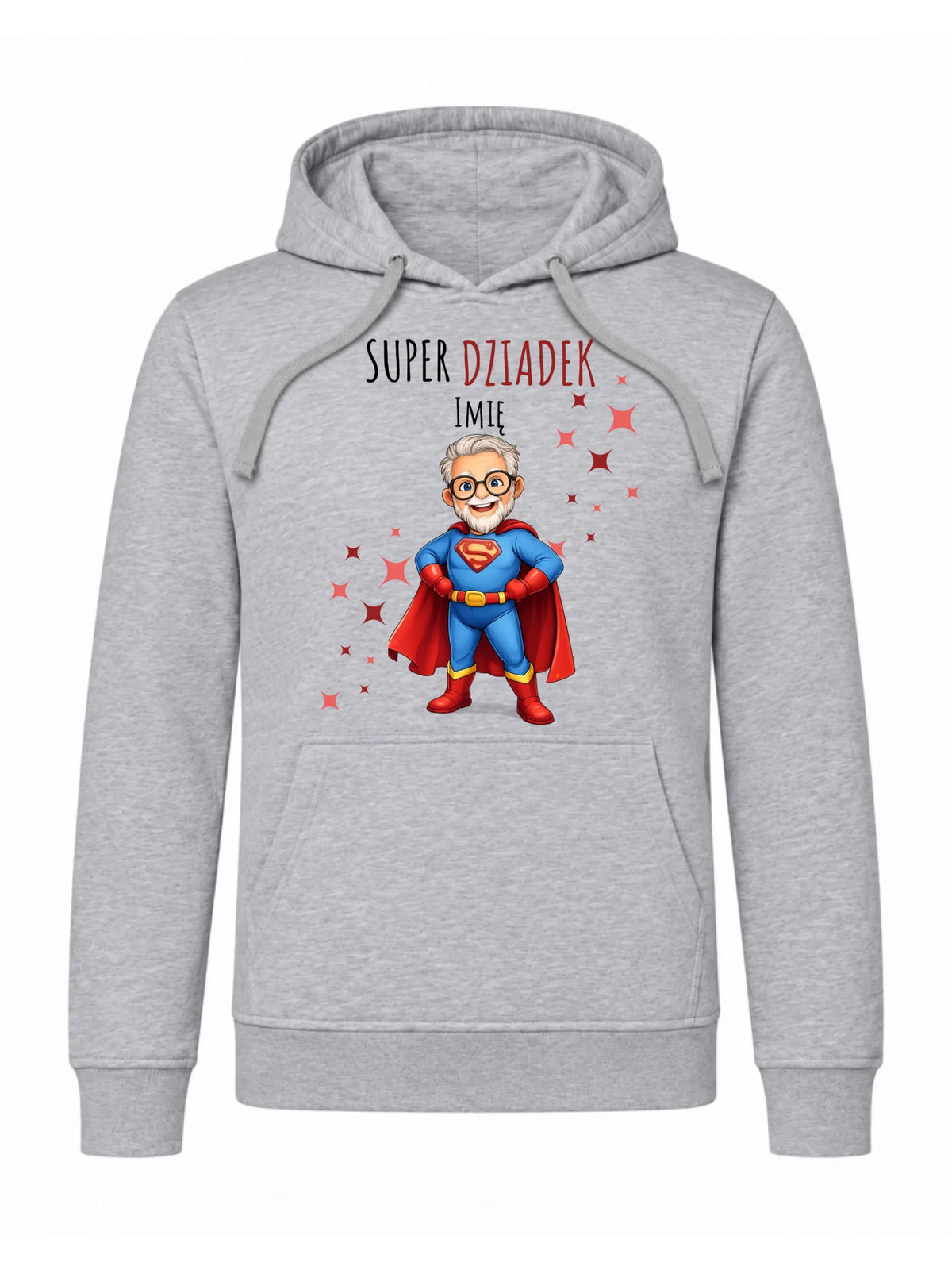 Bluza z kapturem dla dziadka - Super Dziadek - personalizowana D02