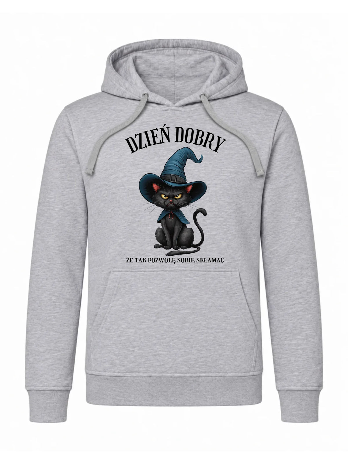 Bluza męska z kapturem halloweenowa - Dzień dobry, że tak pozwolę sobie skłamać HL27