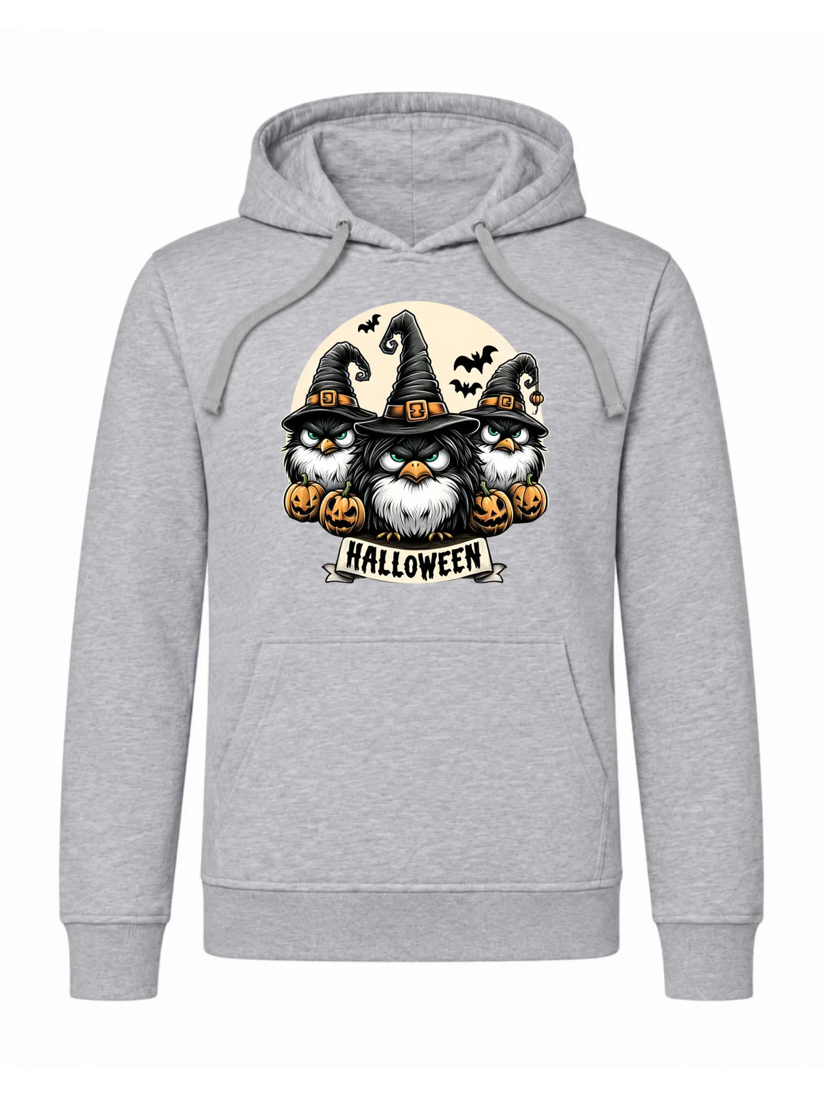 Bluza męska z kapturem na Halloween - Upiorne sowy wiedźmy HL15
