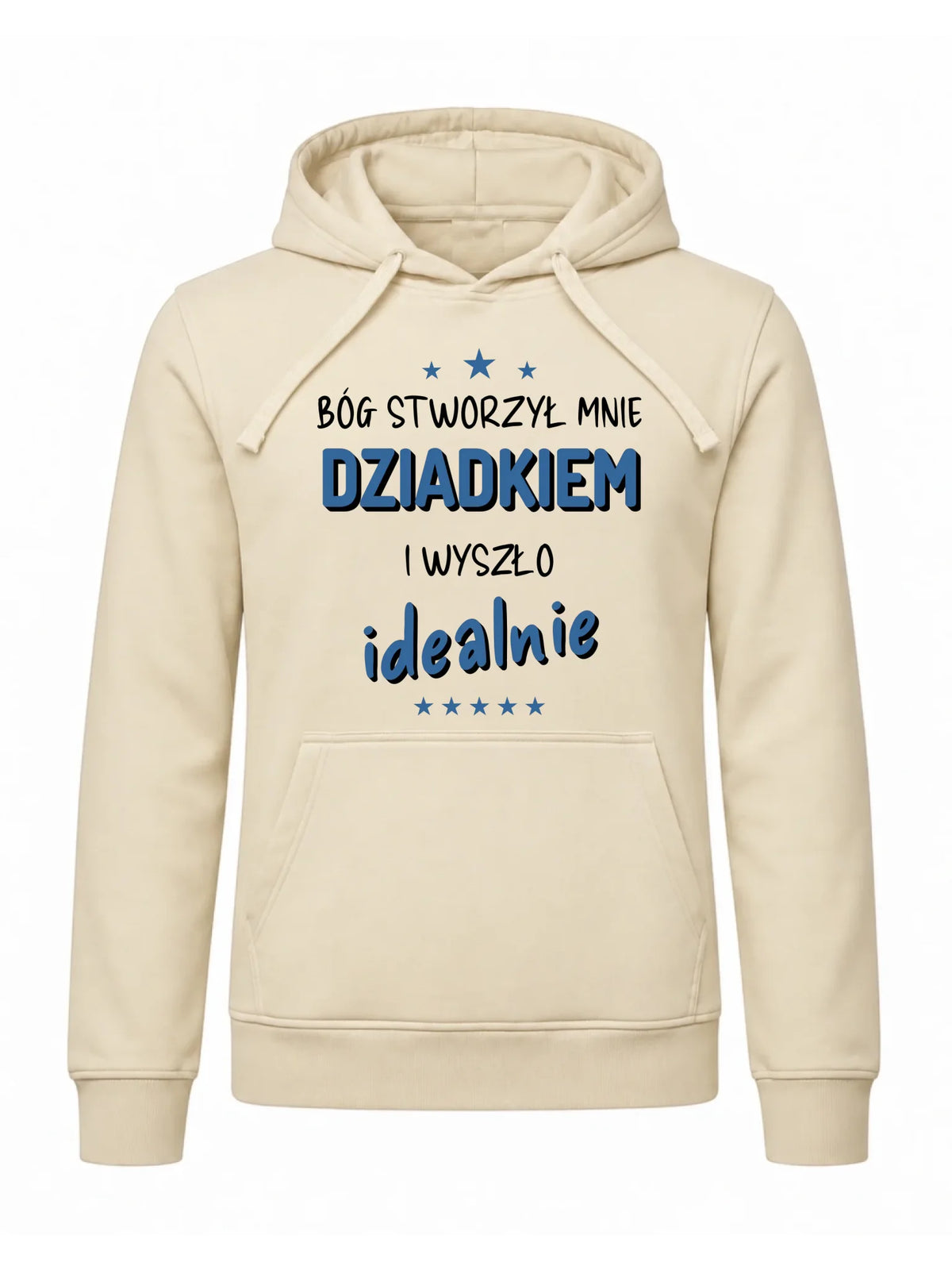 Bluza z kapturem dla dziadka - Bóg stworzył mnie dziadkiem i wyszło idealnie D08