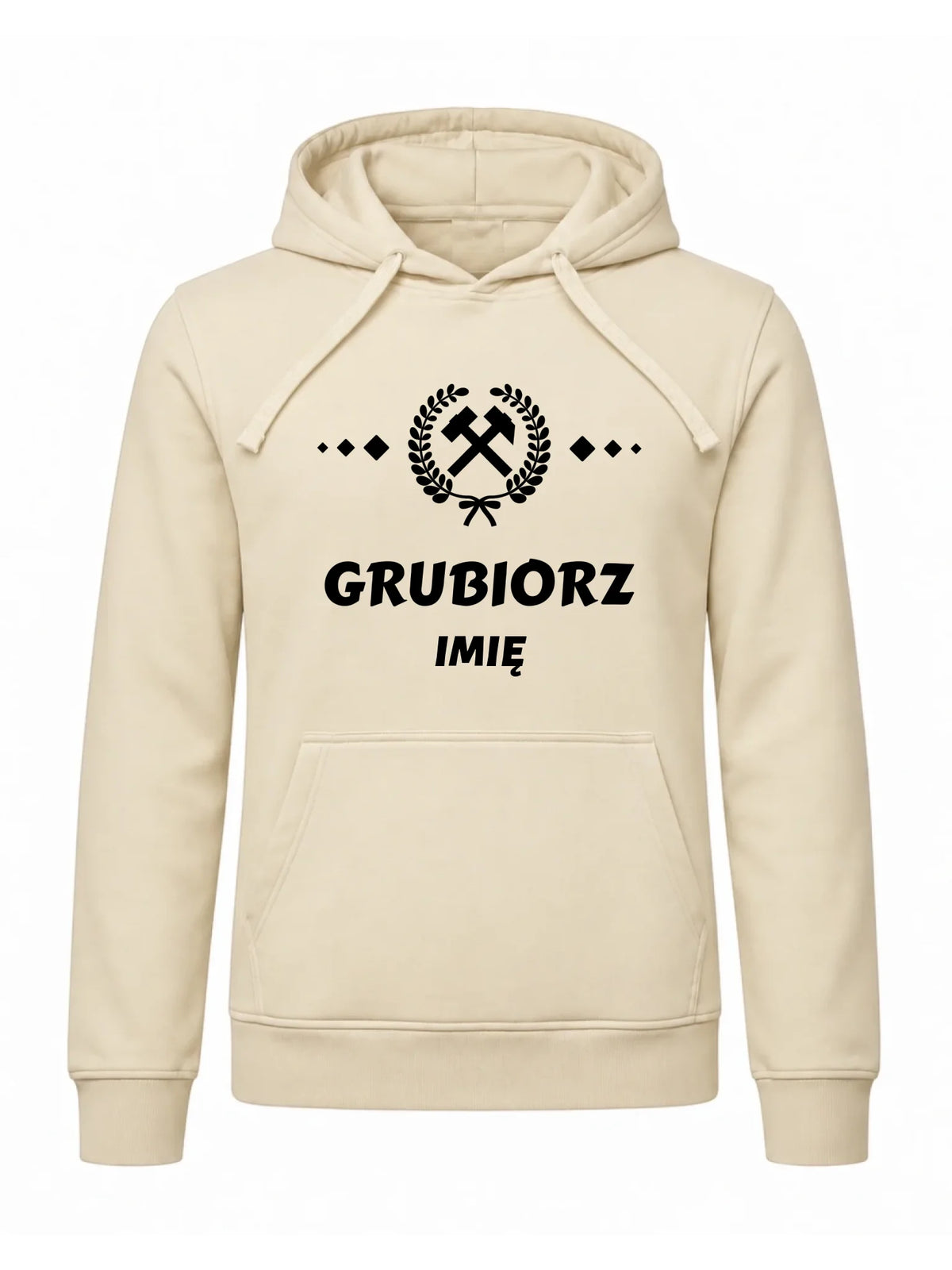 Bluza męska z kapturem i imieniem dla górnika - Grubiorz