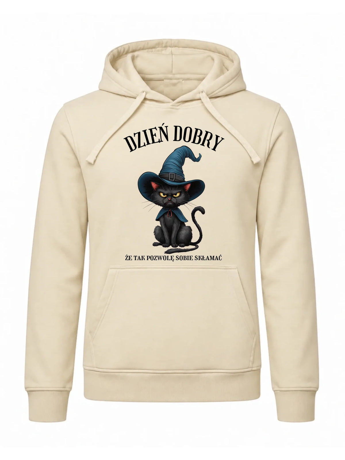 Bluza męska z kapturem halloweenowa - Dzień dobry, że tak pozwolę sobie skłamać HL27