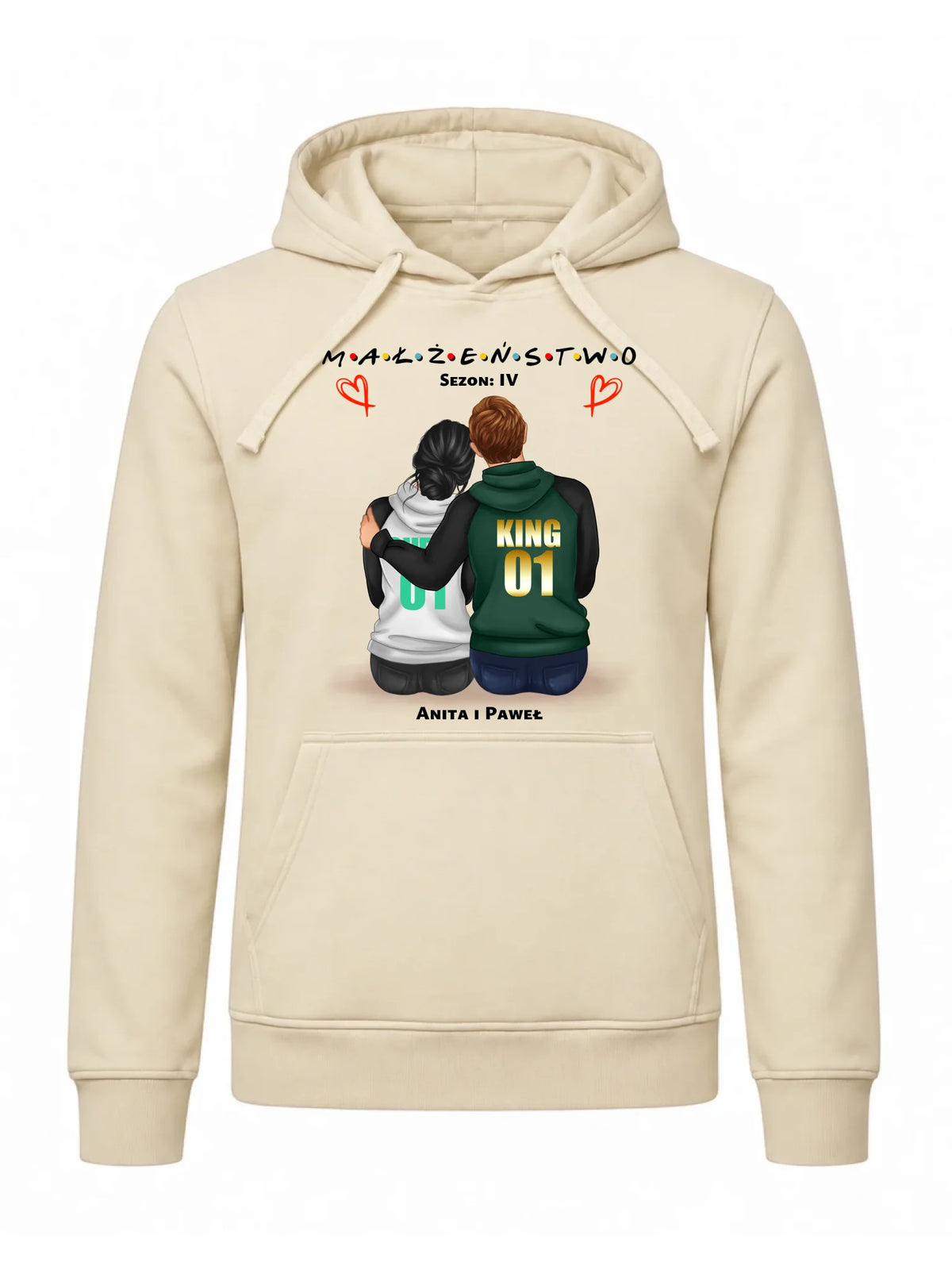 Bluza męska z kapturem dla męża - Małżeństwo Sezon - personalizowana W05