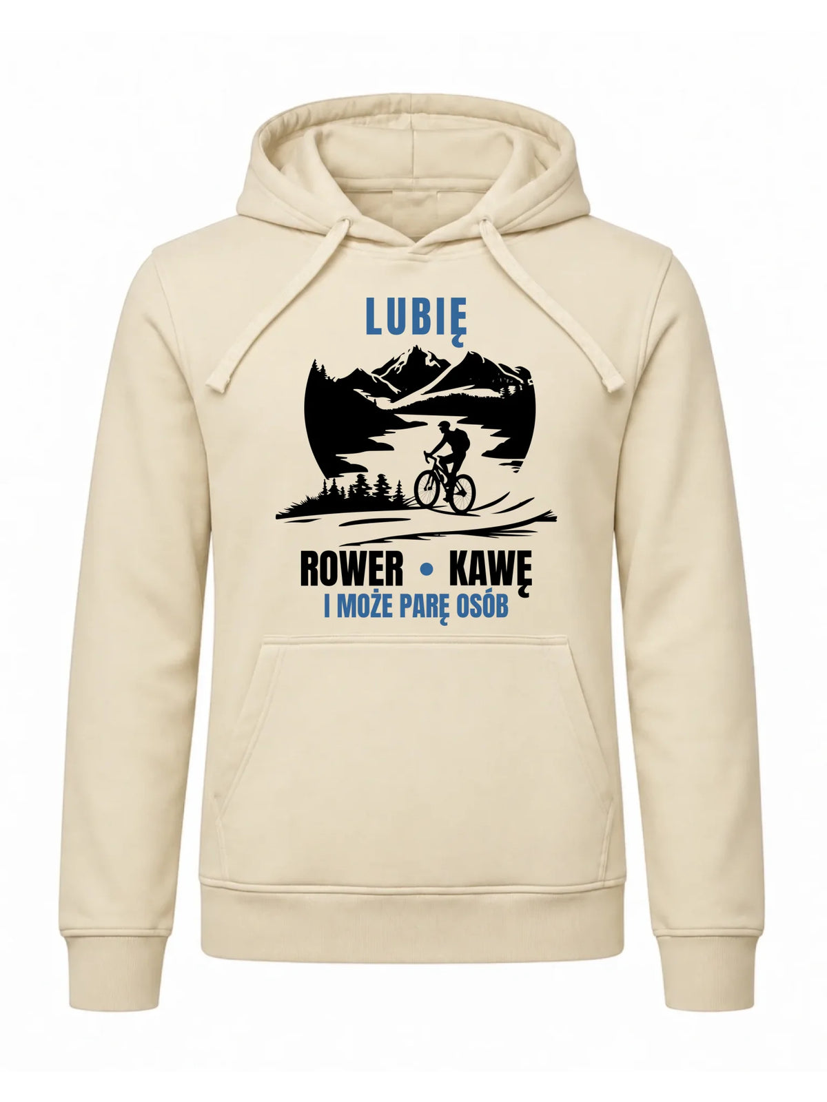 Bluza męska z kapturem - Lubię rower kawę i może parę osób HR05