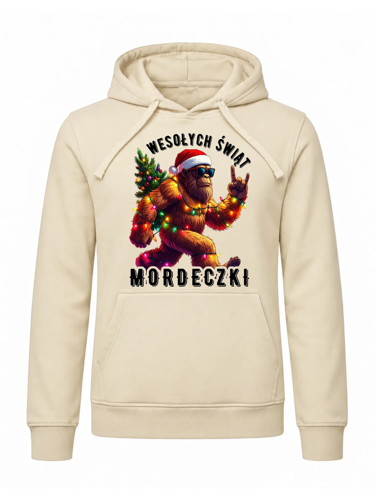 Bluza męska z kapturem świąteczna - prezent na święta - Yeti Wesołych Świąt mordeczki BN152