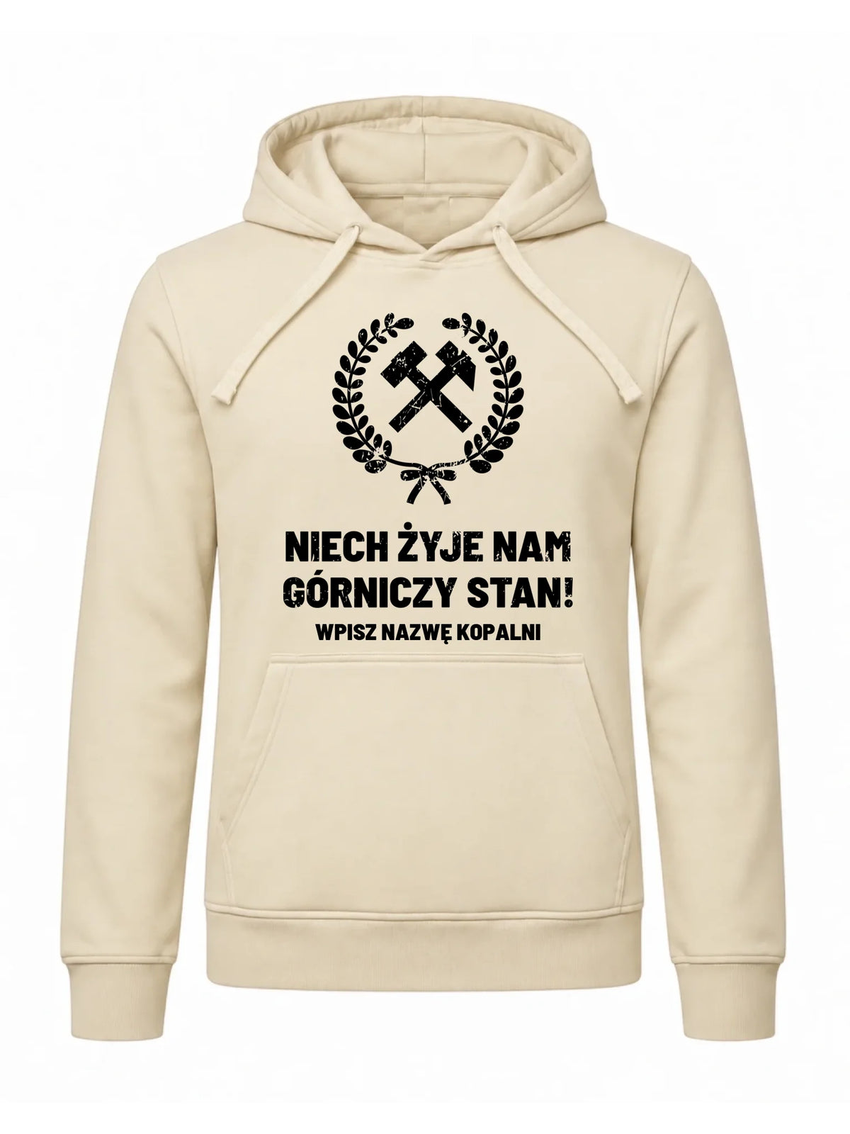 Bluza męska z kapturem i nazwą kopalni dla górnika - Niech żyje nam górniczy stan