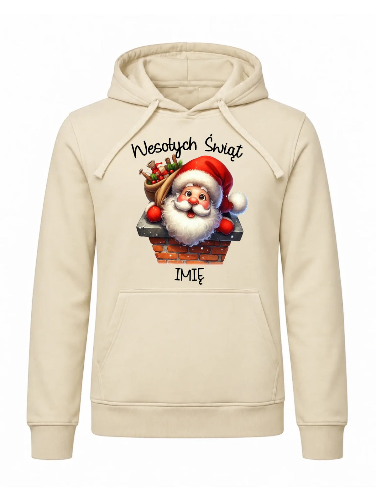 Bluza męska z kapturem świąteczna - prezent na Mikołajki Mikołaj - personalizowana BN08