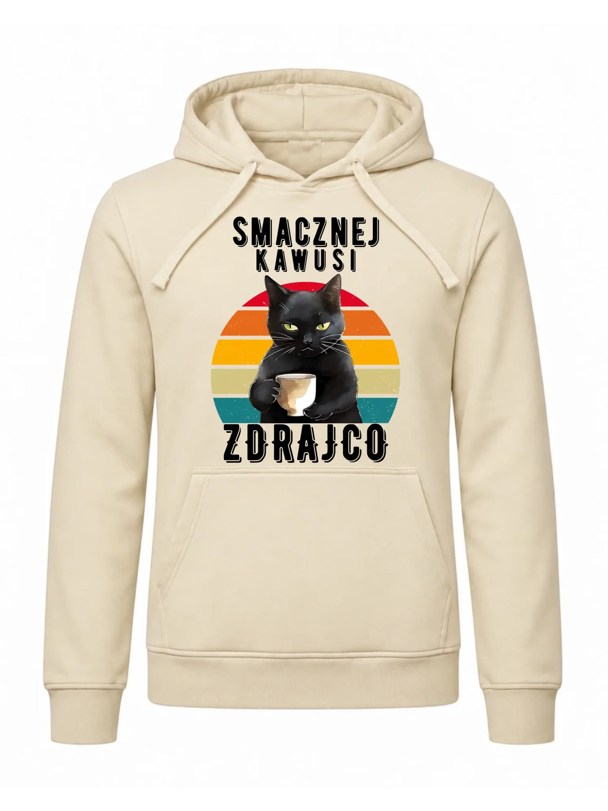 Bluza męska z kapturem na odejście z pracy - Smacznej kawusi Zdrajco