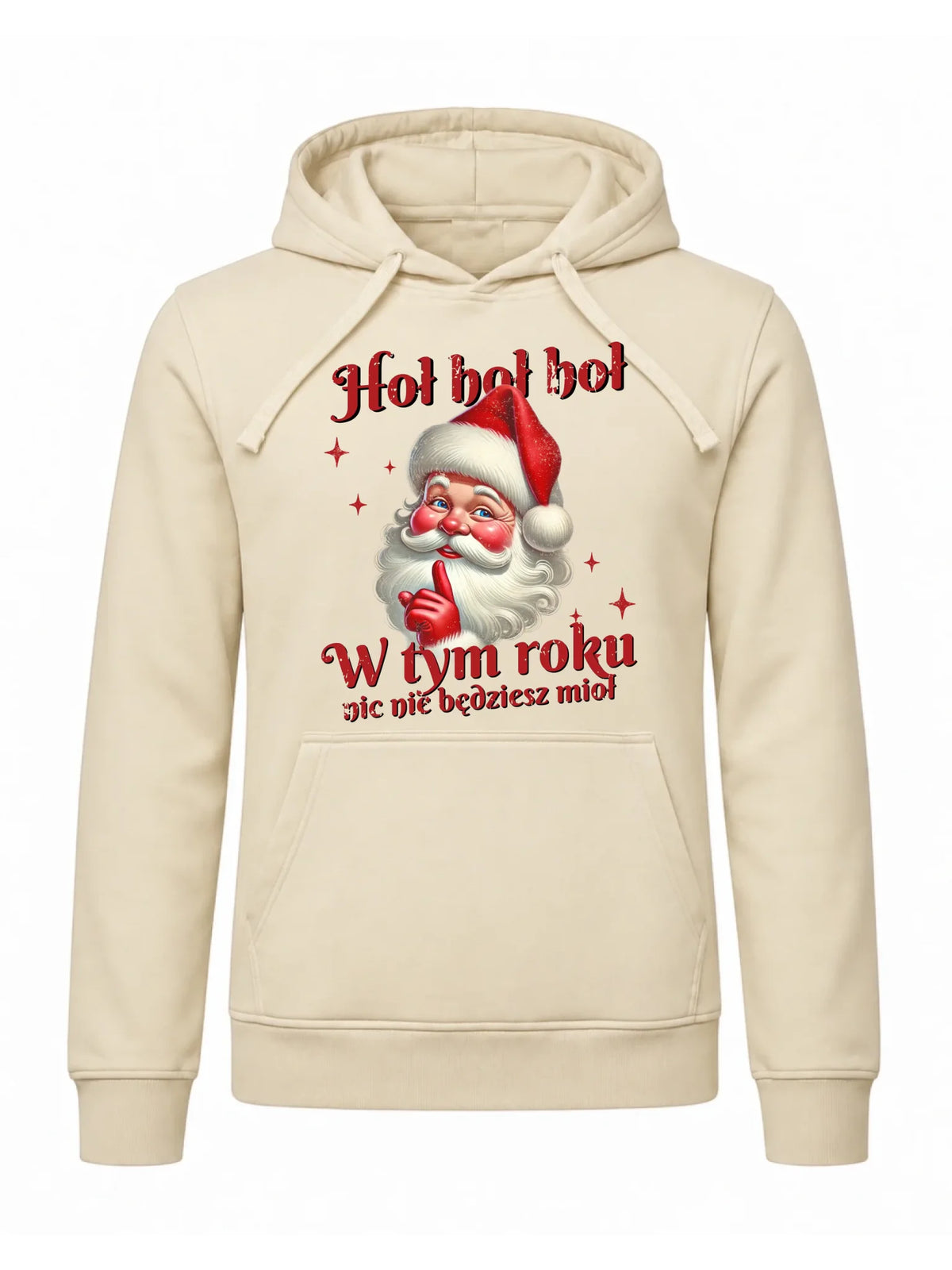Bluza męska z kapturem świąteczna - Mikołaj Hoł hoł nic nie będziesz mioł BN66