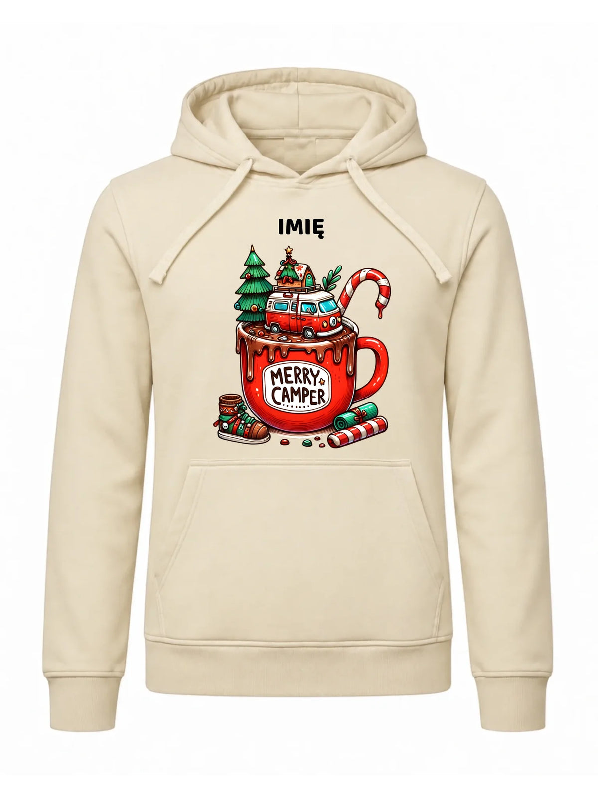 Bluza męska z kapturem świąteczna - Kamper Merry Camper - personalizowana BN43