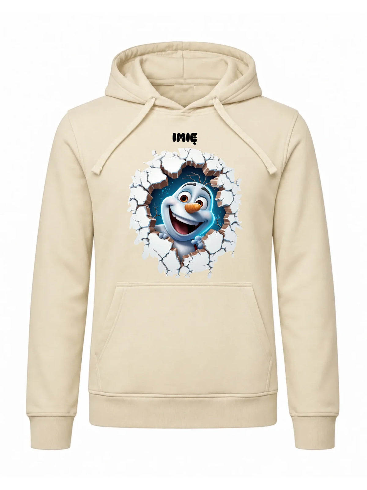 Bluza męska z kapturem świąteczna - Bałwan 3D - personalizowana BN84
