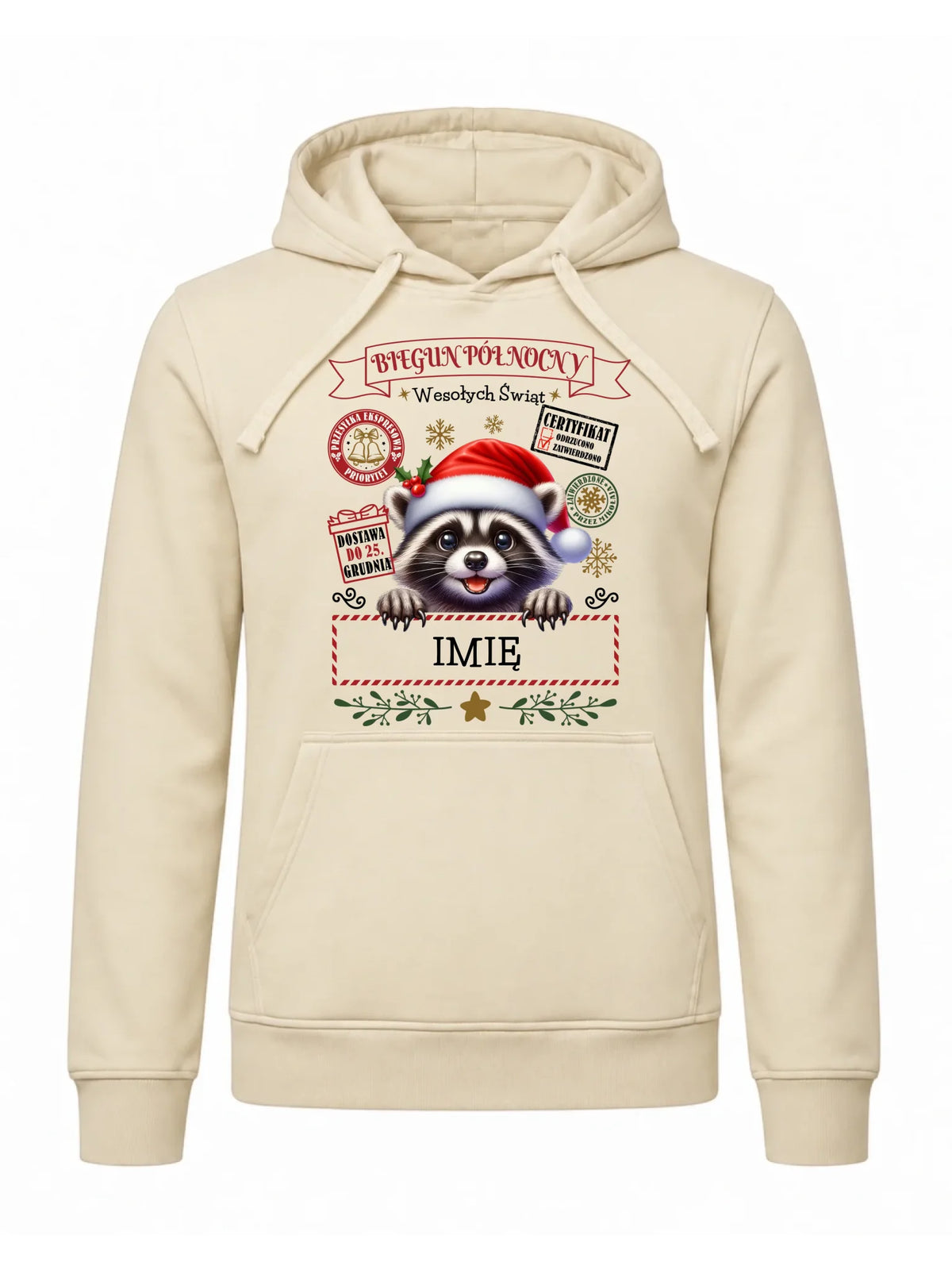 Bluza męska z kapturem świąteczna - Szop Paczka od Mikołaja - personalizowana BN145