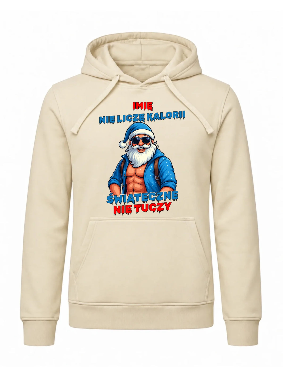 Bluza męska z kapturem świąteczna - Świąteczne nie tuczy - personalizowana BN118