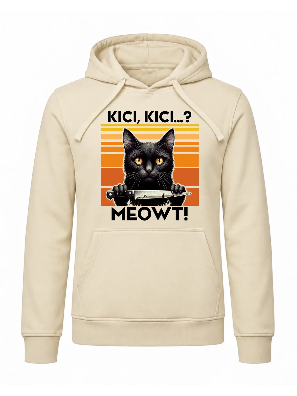 Bluza męska z kapturem - Kot z nożem - Kici, kici... MEOWT! HL17