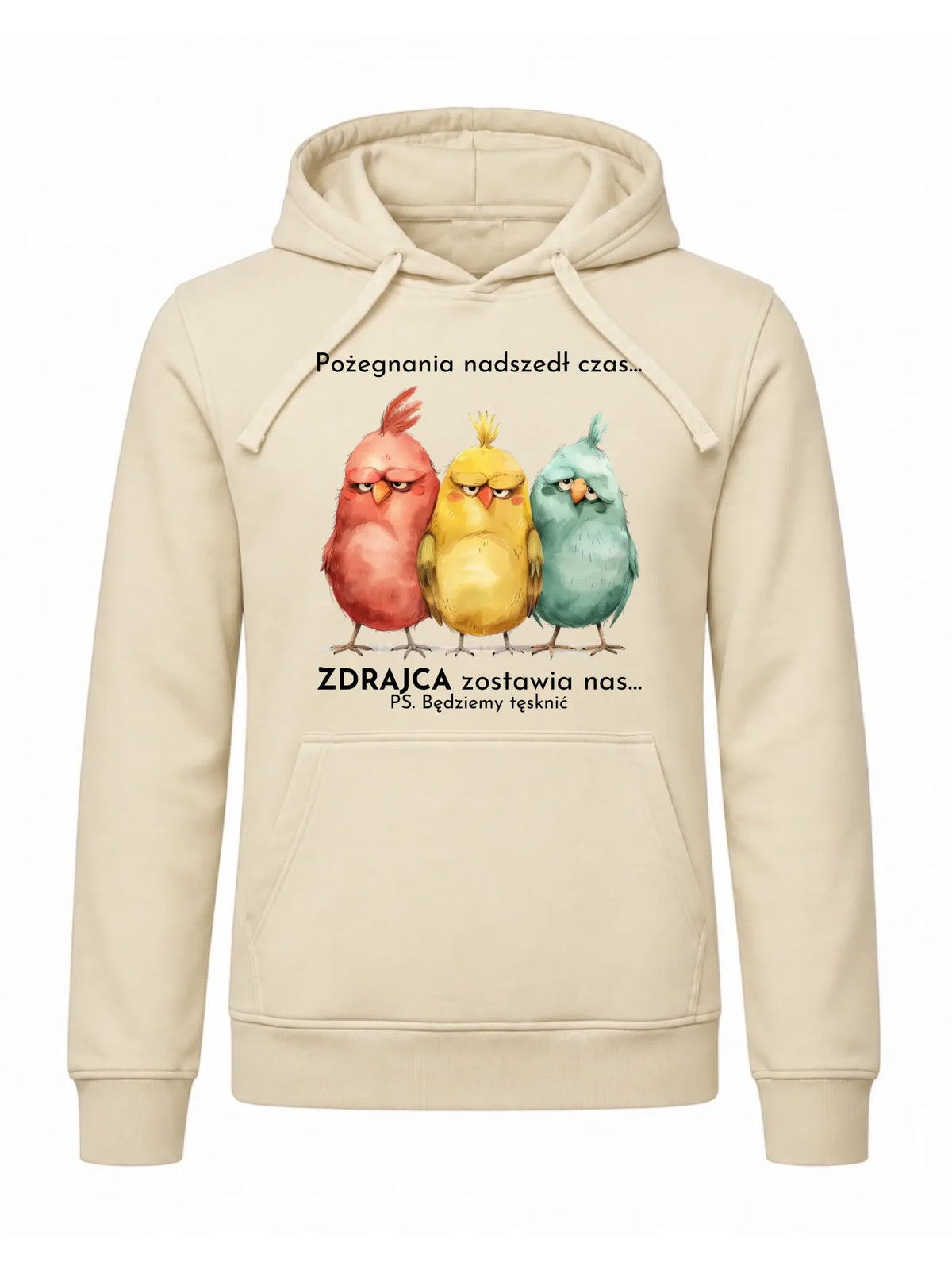Bluza męska z kapturem na odejście z pracy - Pożegnania nadszedł czas