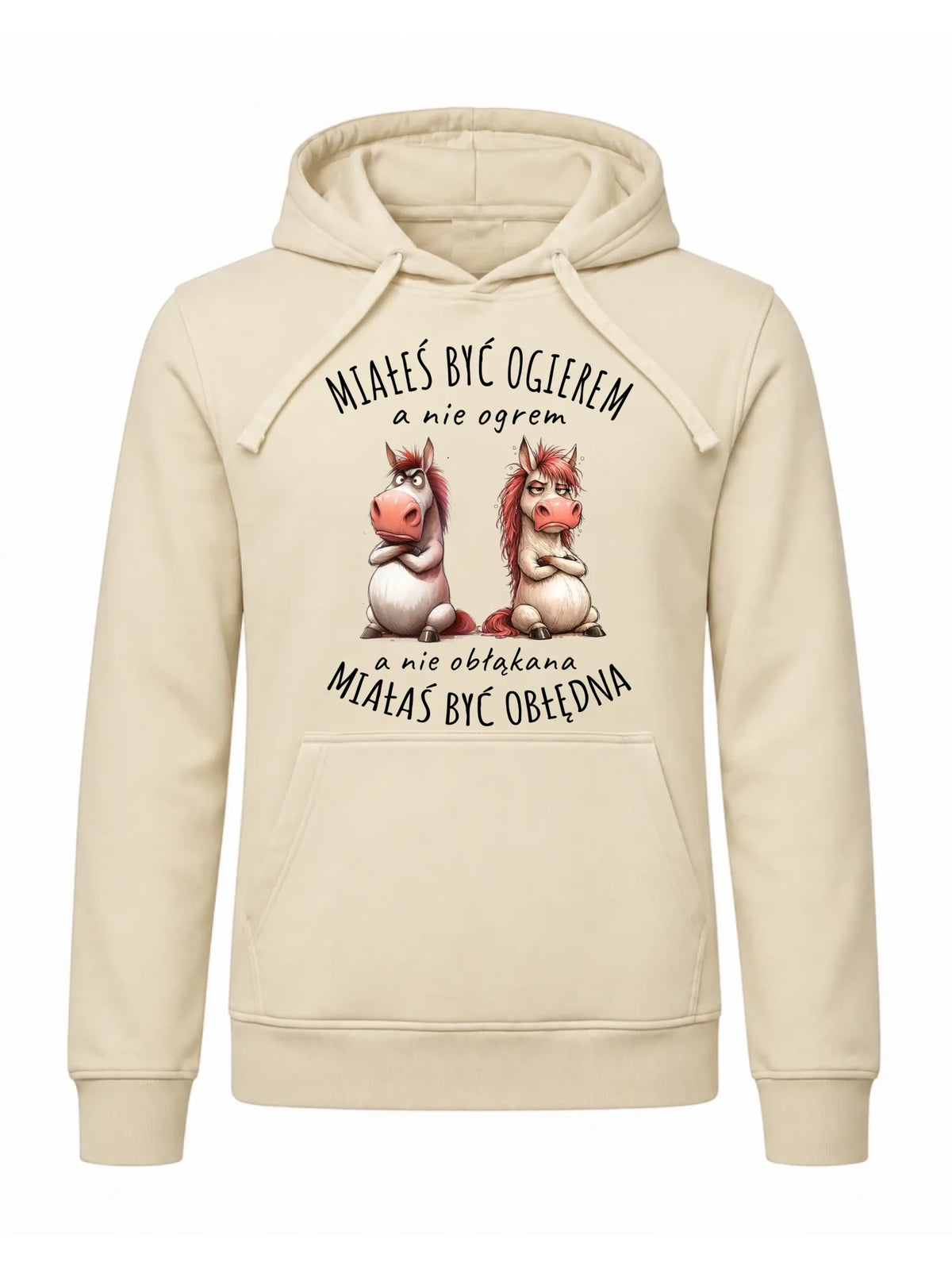 Bluza męska z kapturem - Ogier & Obłędna - śmieszna W85
