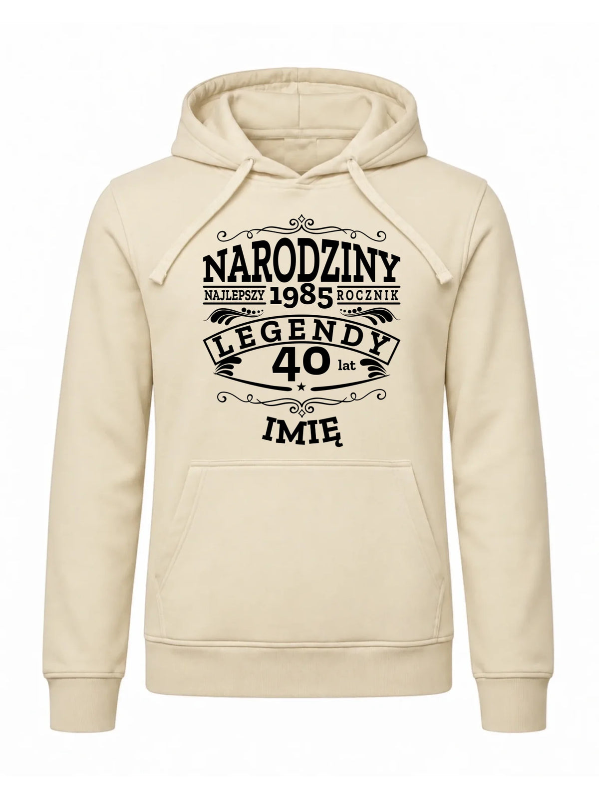 Bluza męska z kapturem na urodziny - Narodziny Legendy - personalizowana