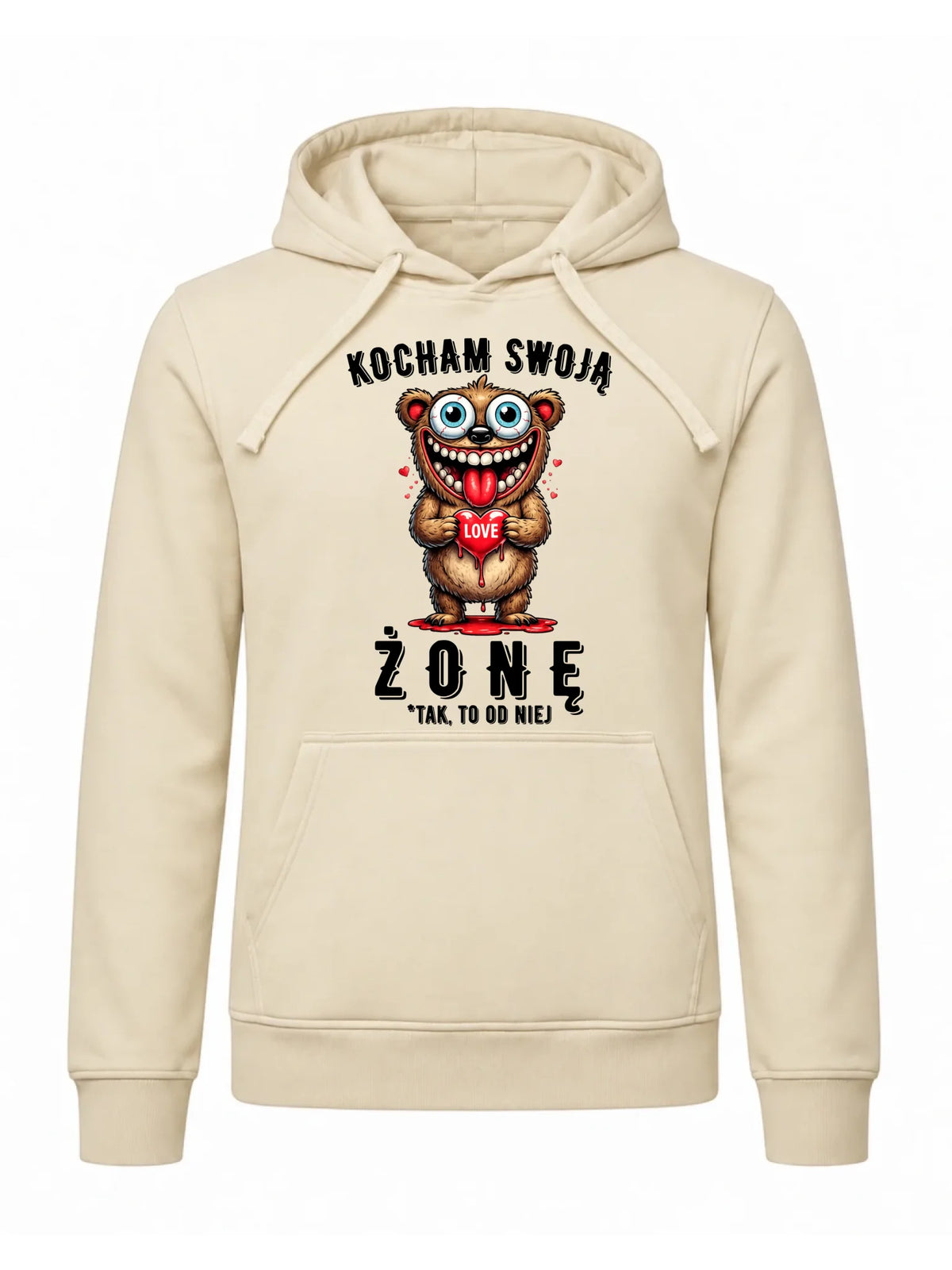 Bluza męska z kapturem dla męża - Kocham swoją żonę W23