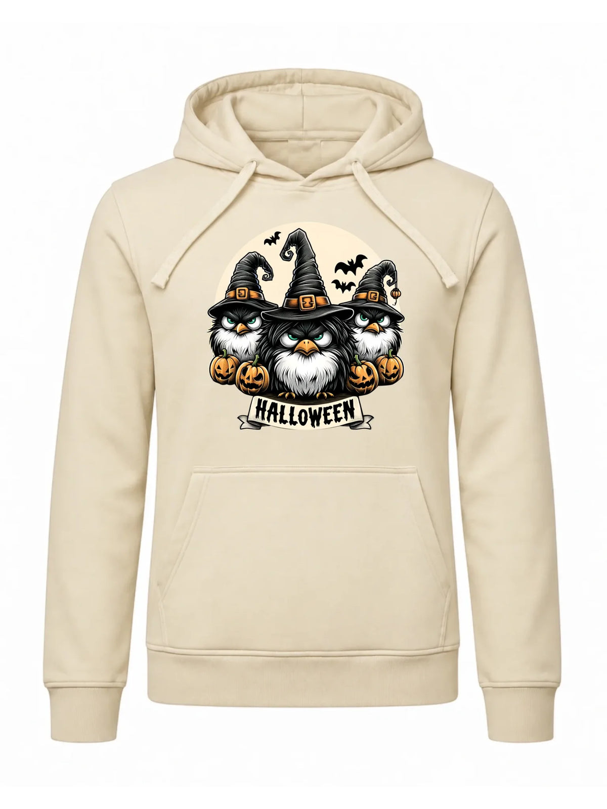 Bluza męska z kapturem na Halloween - Upiorne sowy wiedźmy HL15