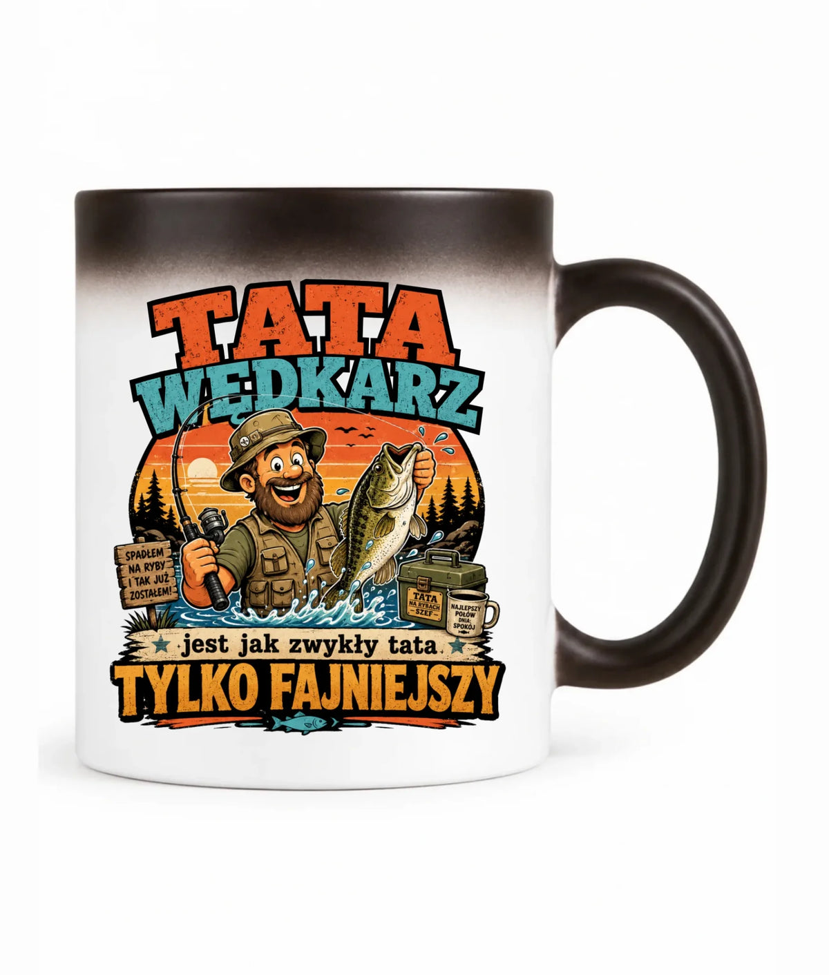 Kubek magiczny dla taty wędkarza - Tata wędkarz DT06