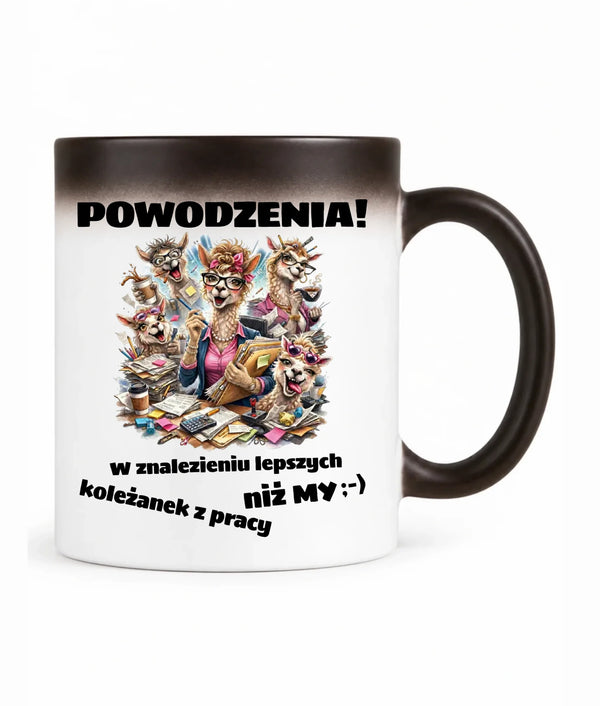 Kubek magiczny na odejście z pracy - Powodzenia w znalezieniu lepszych koleżanek