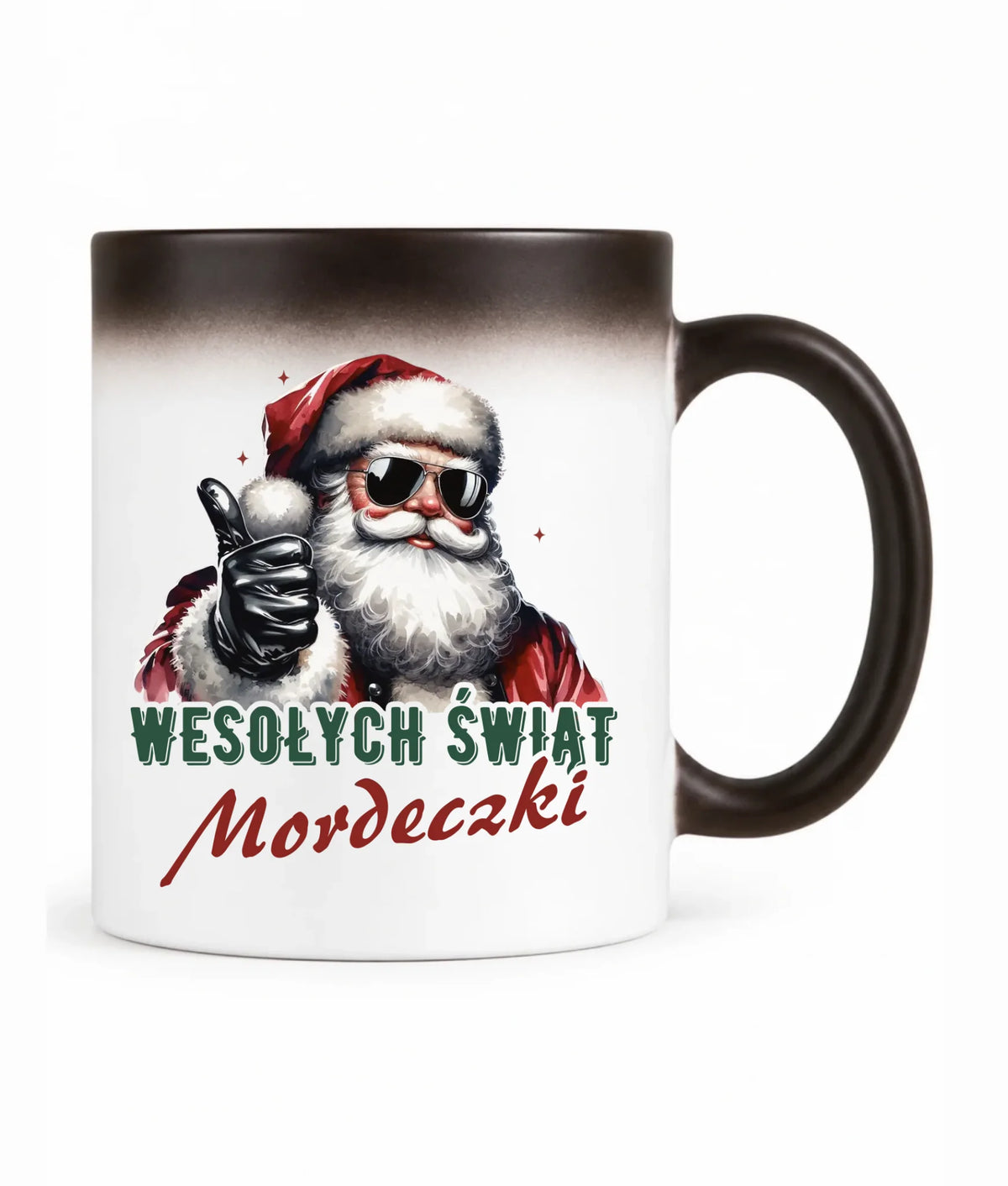 Kubek magiczny świąteczny - Mikołaj Wesołych Świąt mordeczki BN65