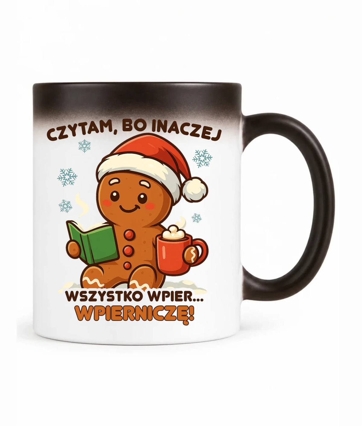 Kubek magiczny świąteczny - Czytam, bo inaczej wszystko wpier... wpierniczę BN79