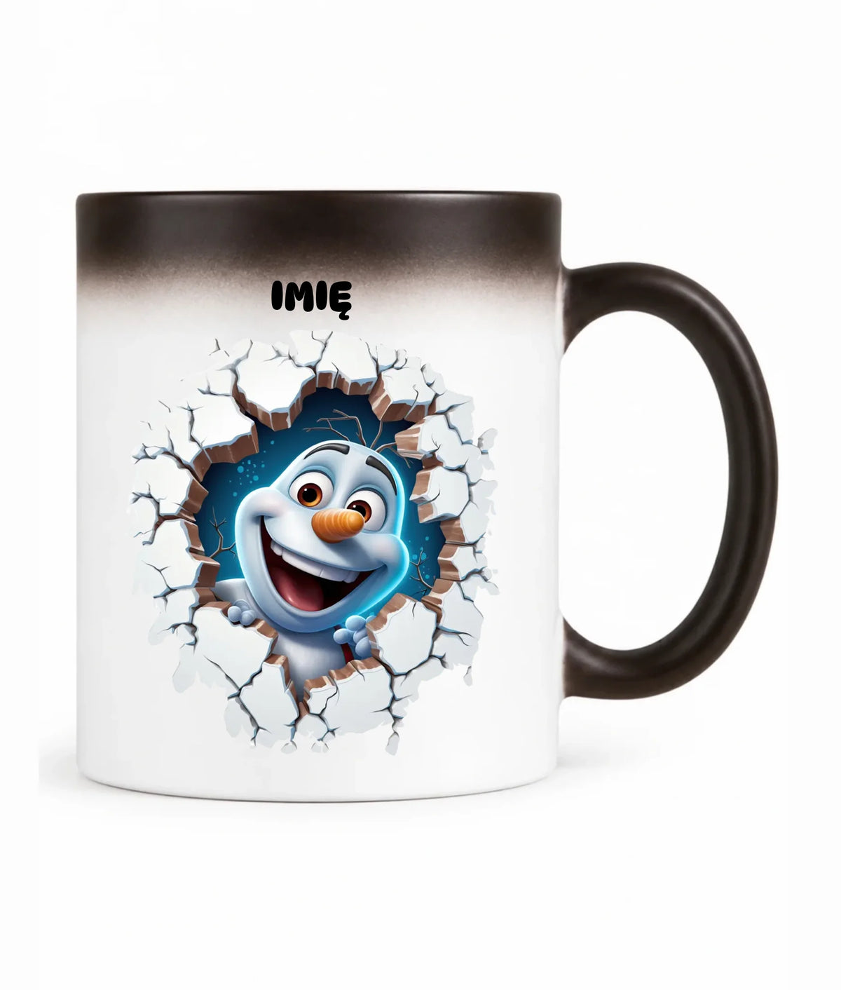 Kubek magiczny świąteczny - Bałwan 3D - personalizowany BN84