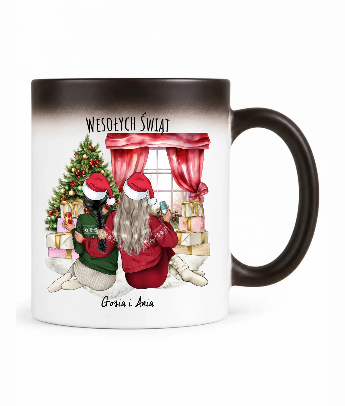 Kubek magiczny świąteczny - prezent dla przyjaciółki - 2-4 przyjaciółek - personalizowany PR06