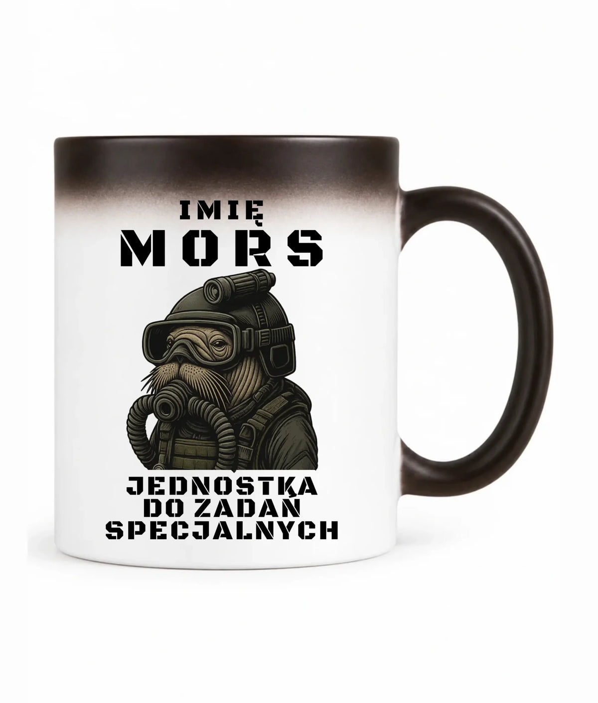 Kubek magiczny - prezent dla morsa - Mors do zadań specjalnych - personalizowany HM07