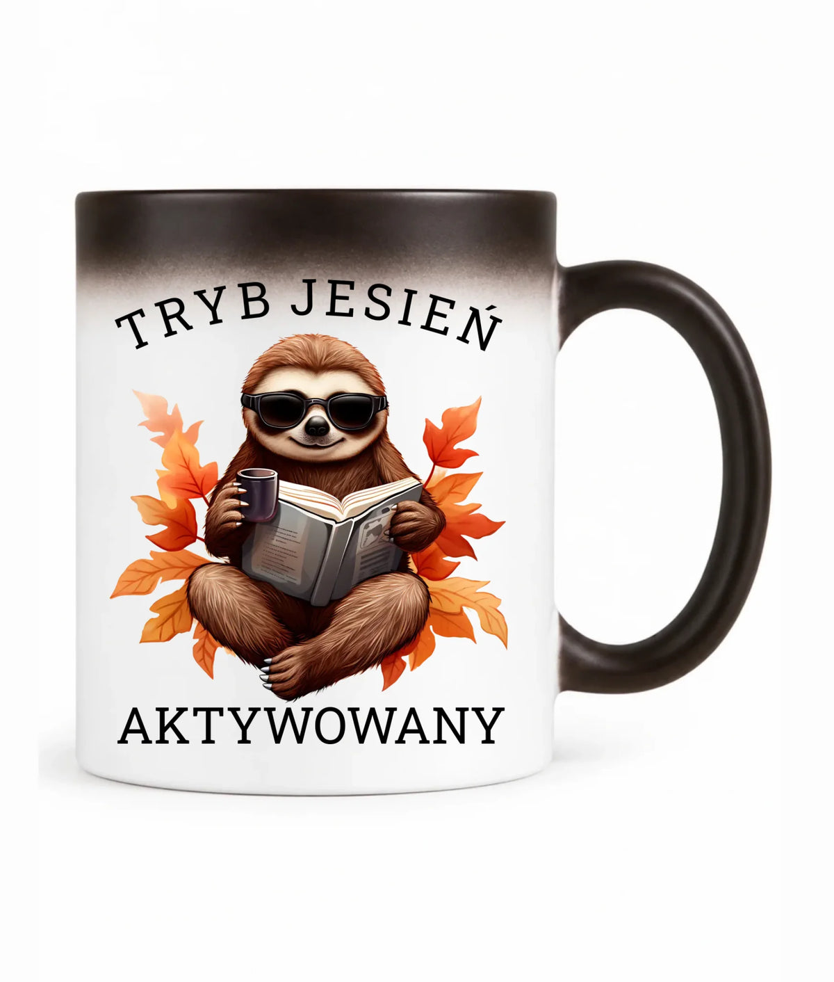 Kubek magiczny jesienny - Leniwiec - Tryb jesień aktywowany JS23