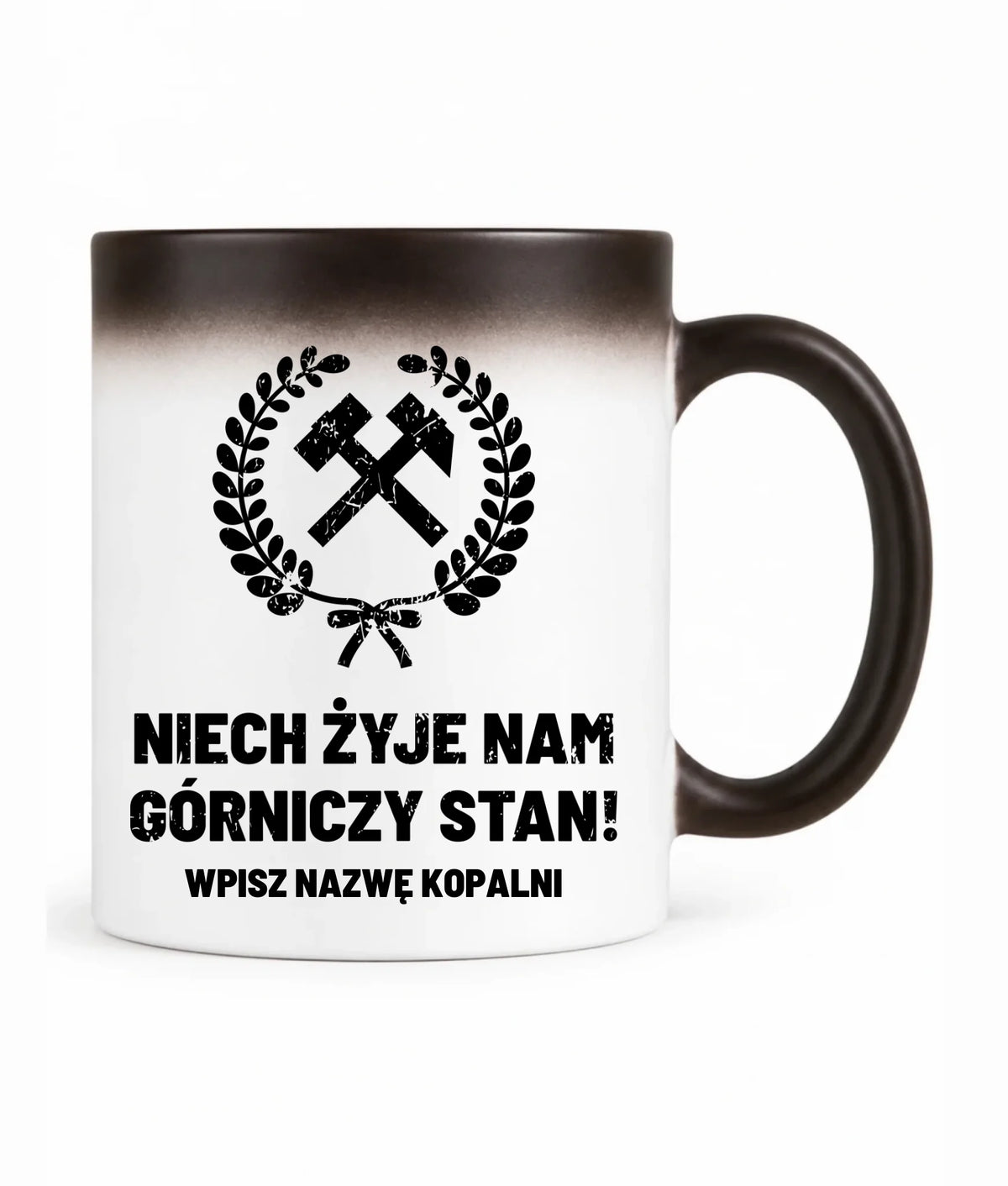 Kubek magiczny z nazwą kopalni dla górnika - Niech żyje nam górniczy stan