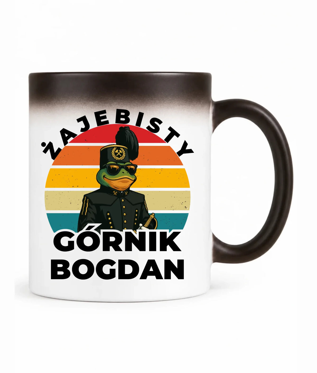 Kubek magiczny z imieniem dla górnika - Żajebisty Górnik