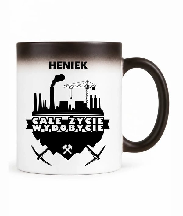 Kubek magiczny z imieniem dla górnika - Kopalnia
