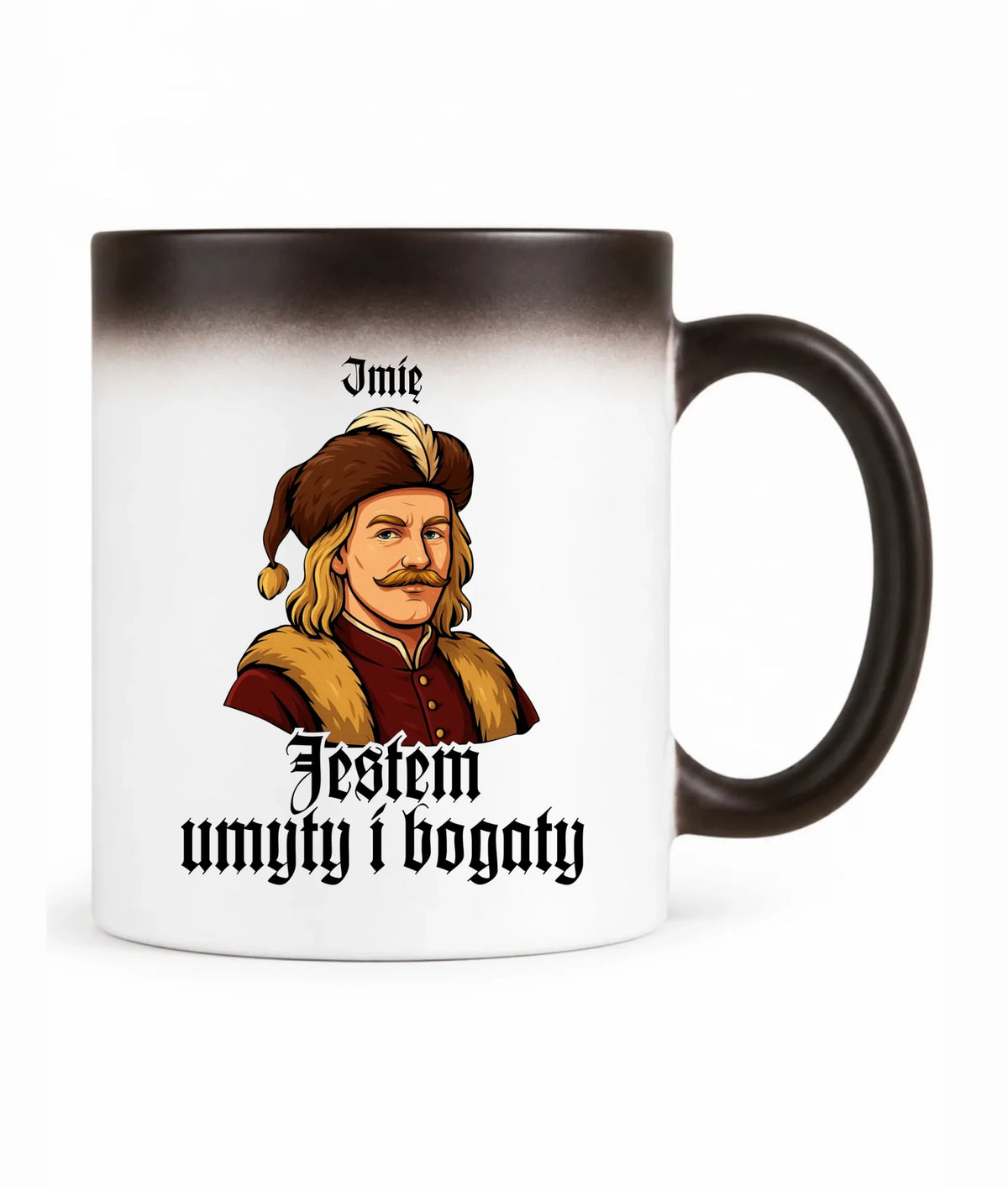 Kubek magiczny - Jestem umyty i bogaty - dla fanów serialu 1670 - personalizowany H60