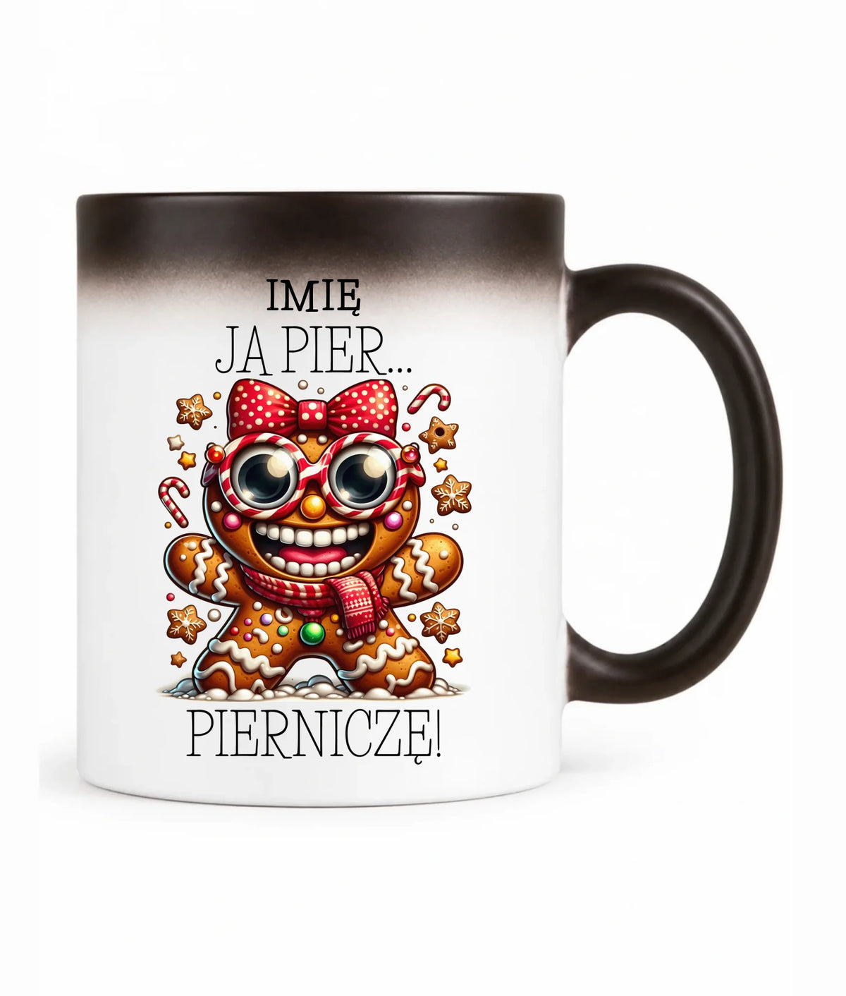 Kubek magiczny świąteczny - Babeczka Ja pierniczę - personalizowany BN95