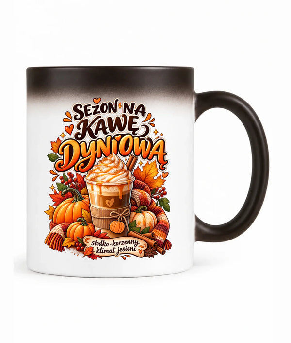 Kubek magiczny jesienny - Sezon na kawę dyniową