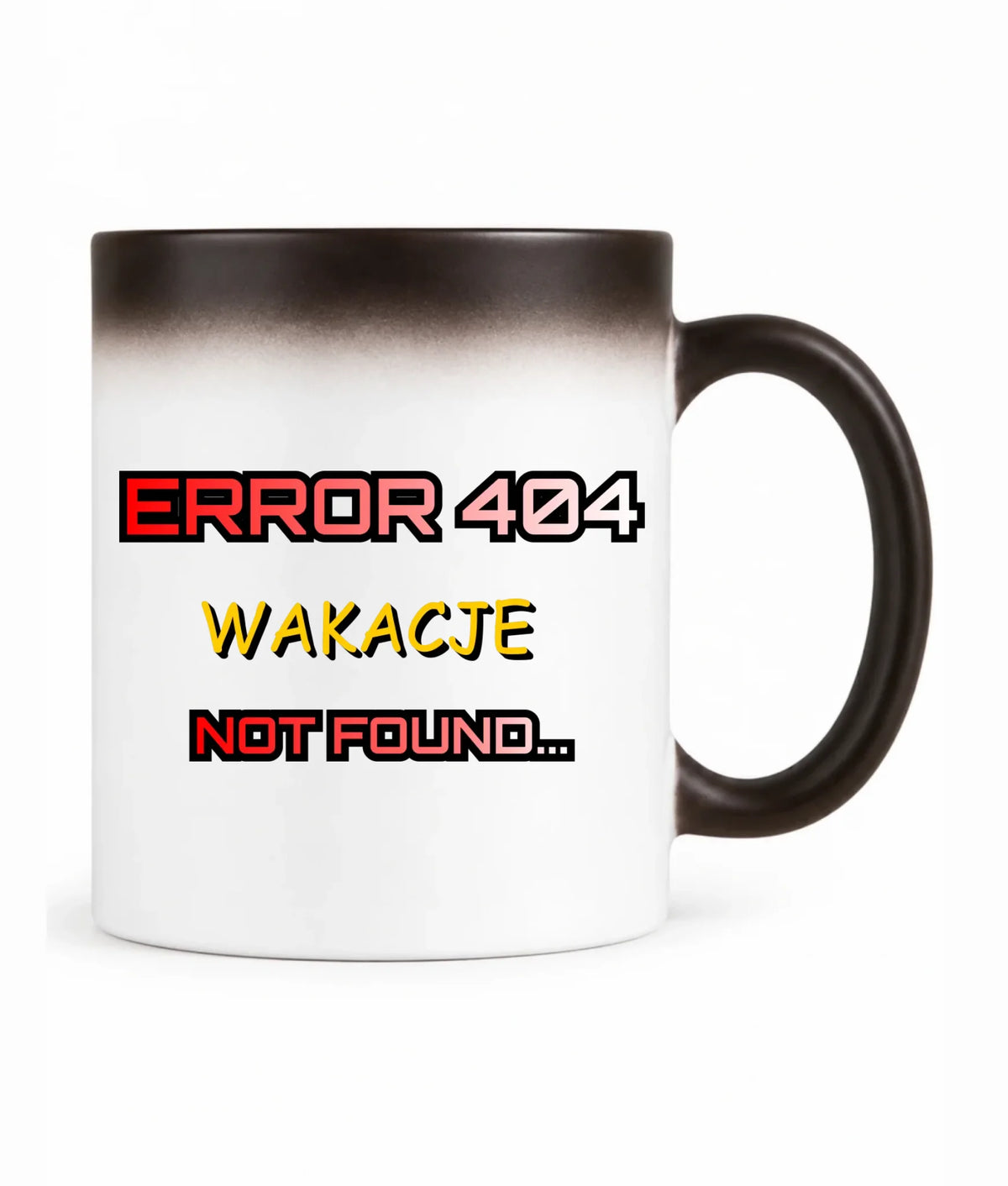Kubek magiczny szkolny - Error 404 - śmieszny SZ15