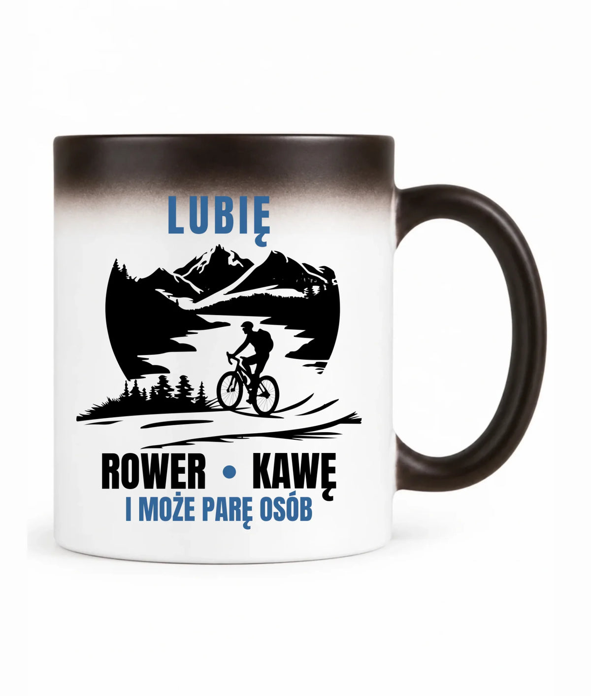Kubek magiczny dla rowerzysty - Lubię rower kawę i może parę osób HR05