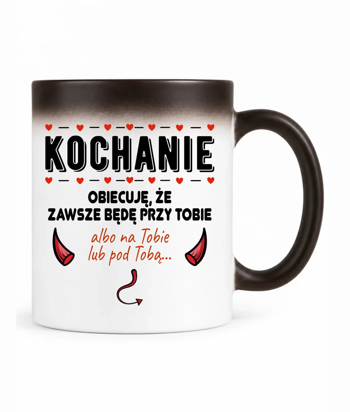Kubek magiczny dla par - Obiecuję, że zawsze będę przy Tobie W50