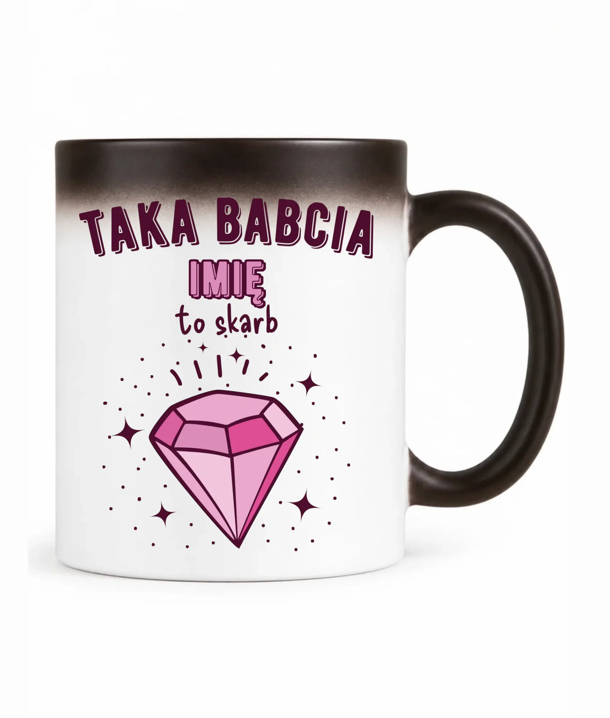 Kubek magiczny dla babci - Taka Babcia to skarb - personalizowany B06