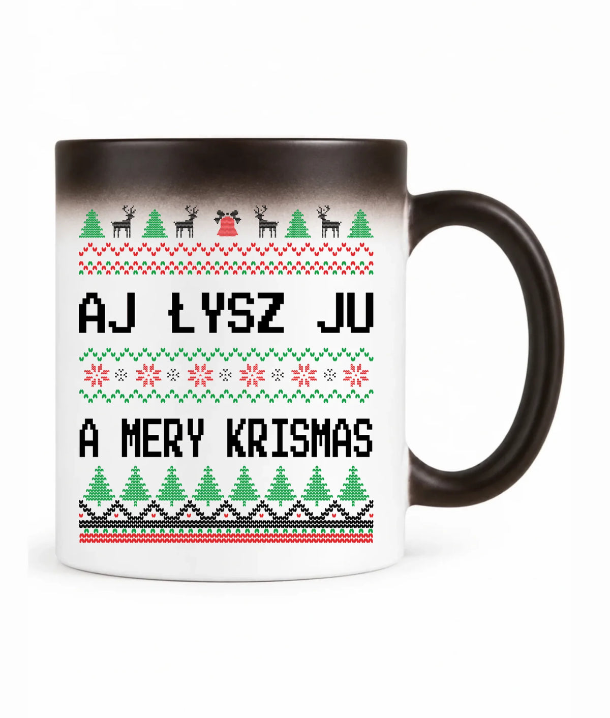 Kubek magiczny świąteczny - Aj łysz ju a mery krismas BN12