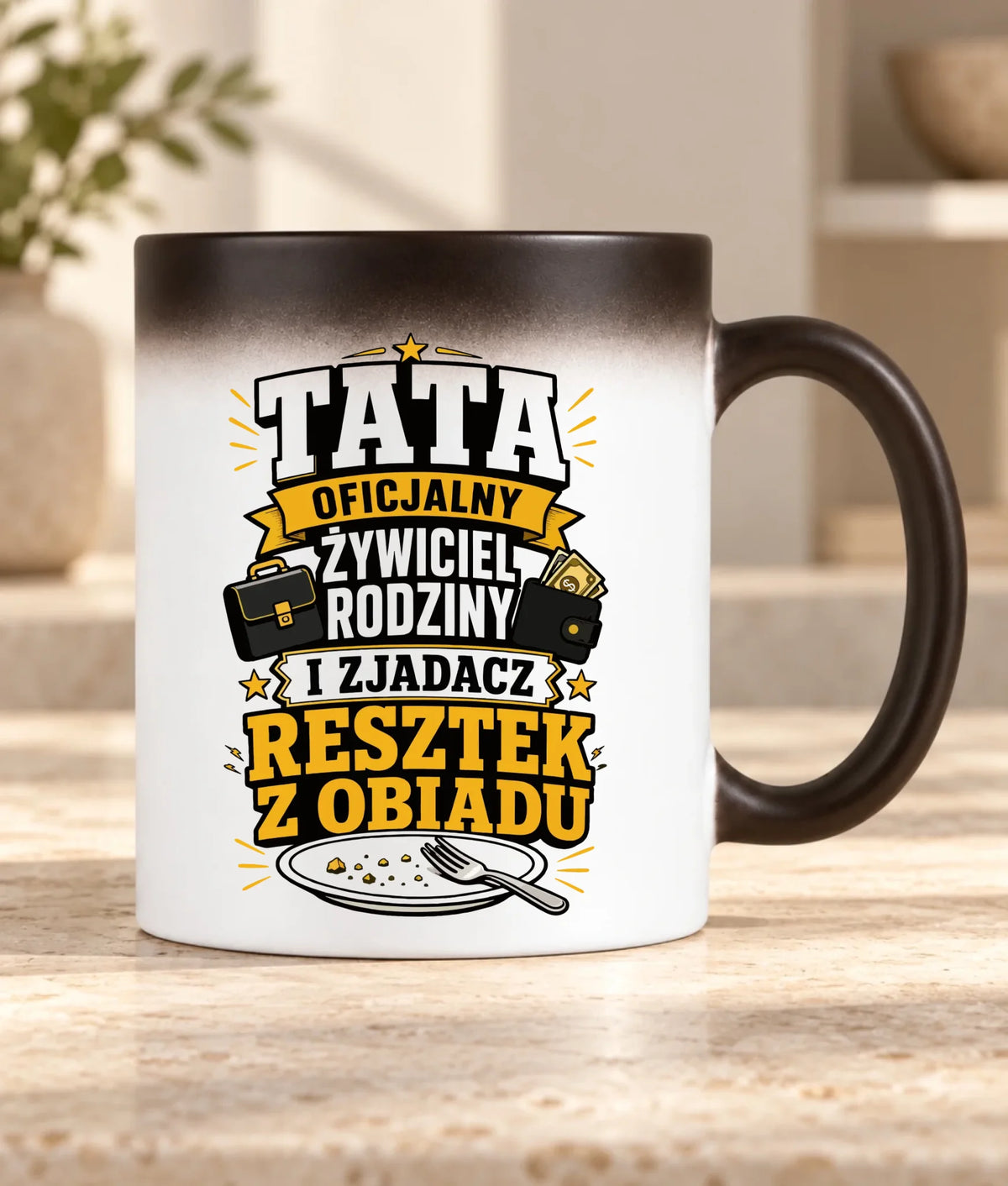 Kubek magiczny dla taty - Tata oficjalny żywiciel rodziny DT34