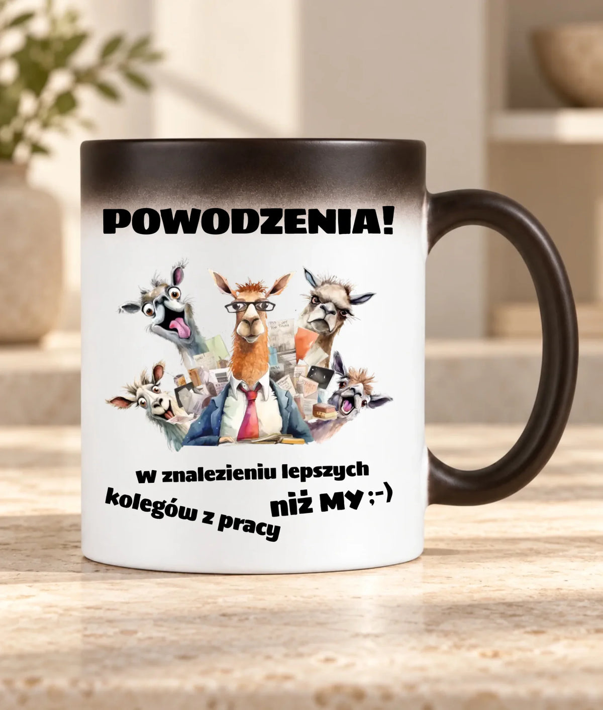 Kubek magiczny na odejście z pracy - Powodzenia w znalezieniu lepszych kolegów