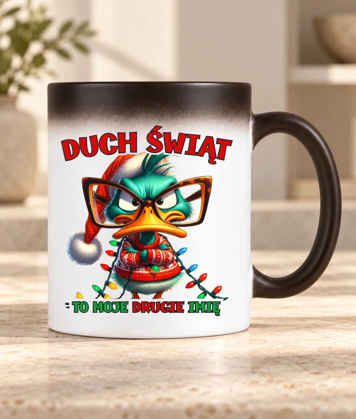 Kubek magiczny świąteczny - Duch Świąt to moje drugie imię BN76
