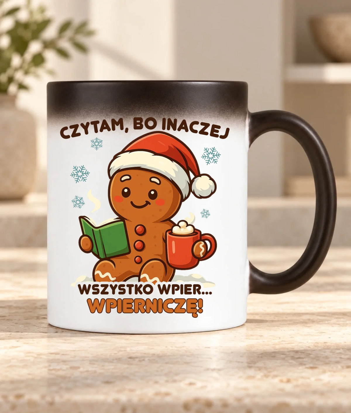 Kubek magiczny świąteczny - Czytam, bo inaczej wszystko wpier... wpierniczę BN79